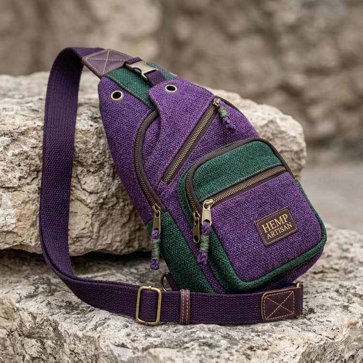 LAROSE Hemp Slingbag - Purple